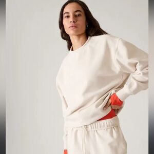 Athleta Forever Fleece Crew Neck Sweatshirt